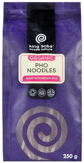 Pâtes (riz, nouilles complètes) sans gluten pho BIO 250 g - KING SOBA